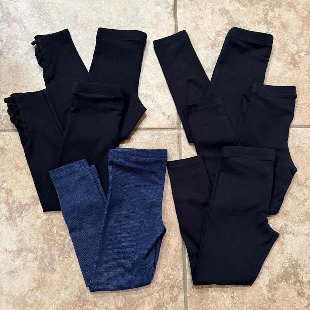 Old Navy Girl NWOT Full-Length Built in Tough Leggings 5 Pack + 1 Wonder Nation